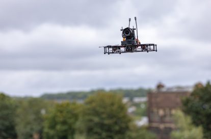 High-tech warehouses with robots