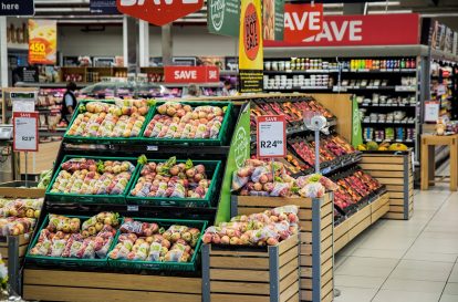 supermarket shelves